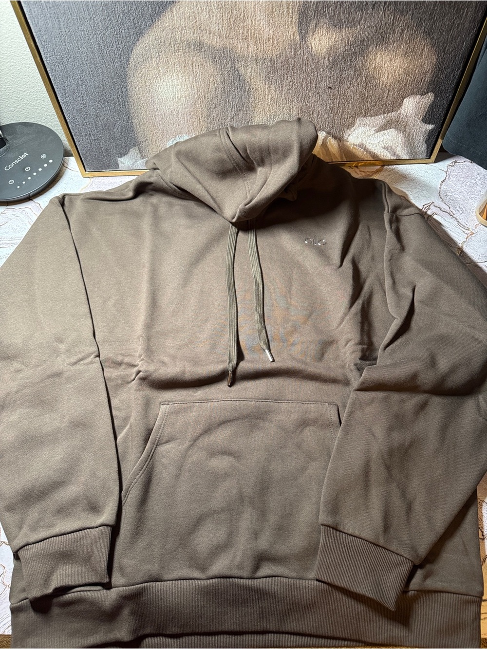 ALO Yoga Men's Olive Brown Pullover Hoodie